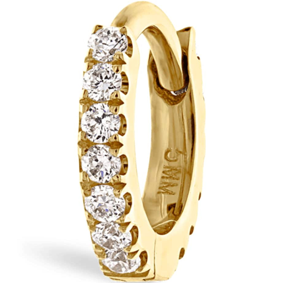 Diamond Eternity Single Hoop Earring (5mm)