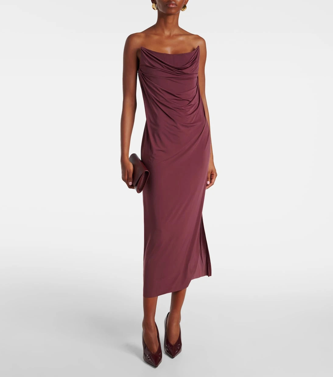 Alex Perry - Draped jersey corset dress