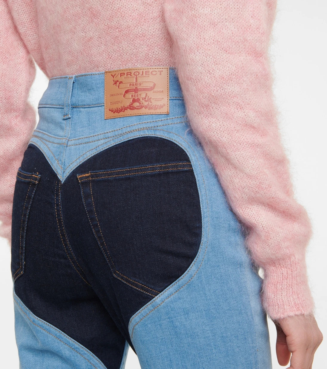 Y/Project - Paneled high-rise skinny jeans