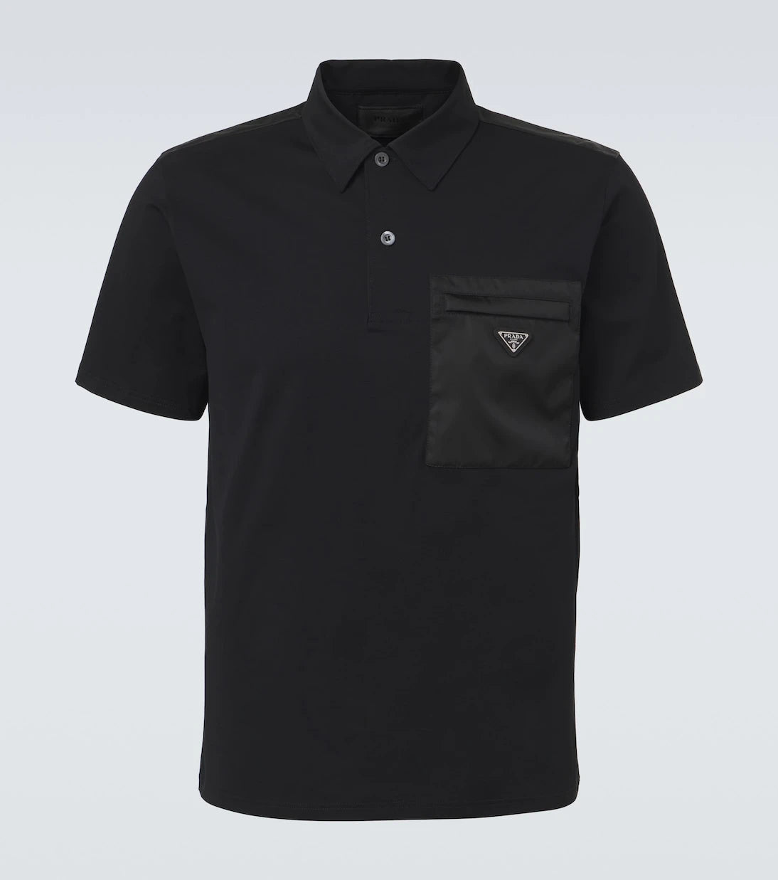 Prada - Re-Nylon-trimmed cotton-blend polo shirt