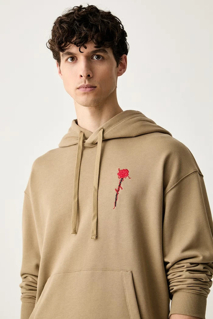 HUGO pamuk erkek kapüşonlu sweatshirt Diflowhood