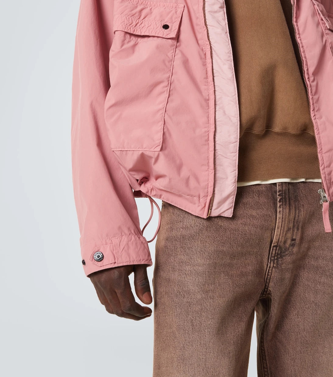 Stone Island - جاكيت بقبعة وبوصلة من قماش الكانفاس