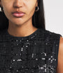 MAX&Co. Black Sequin Check Mini Dress
