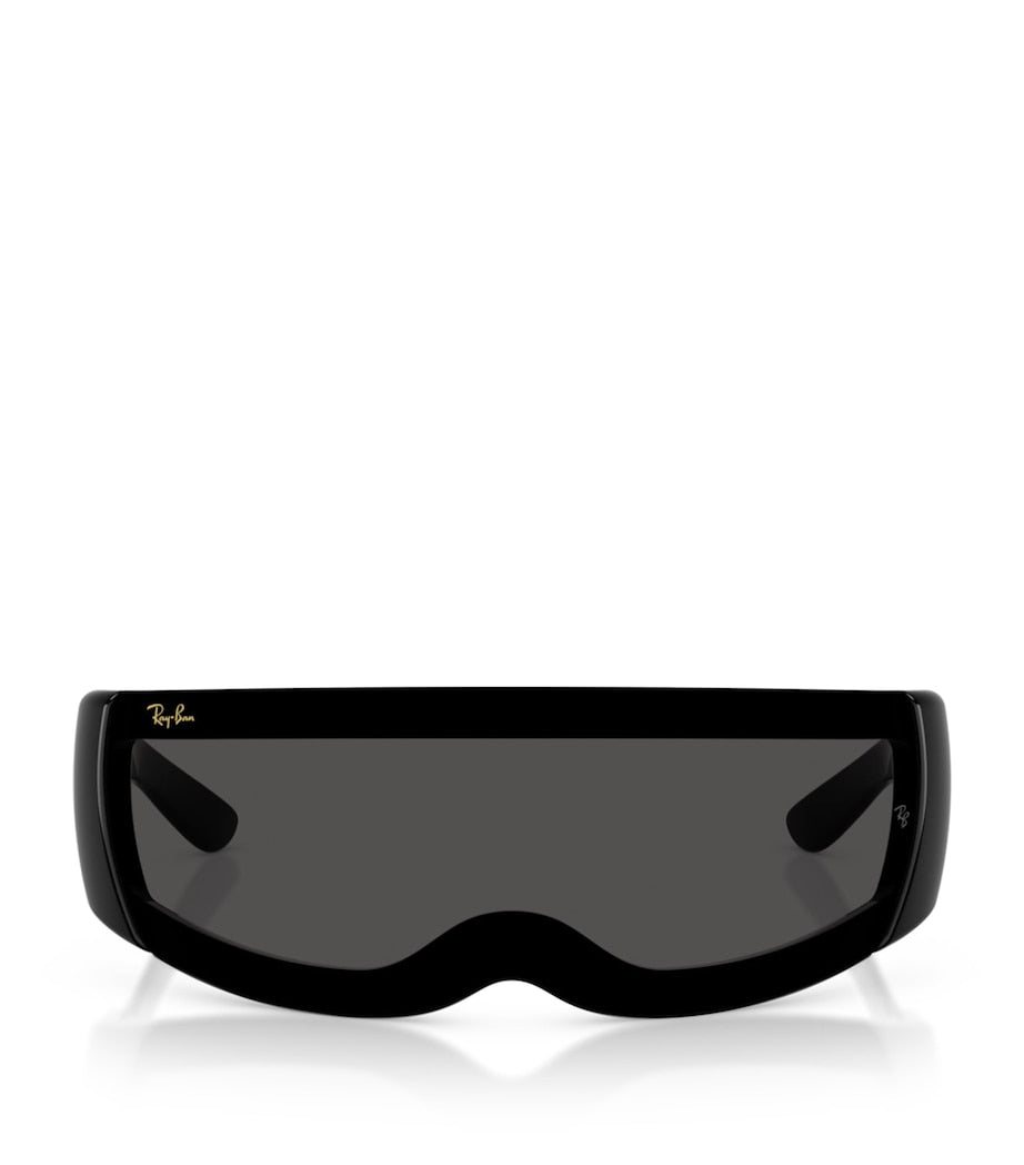 Ray-Ban Black Nylon Ultra Wrap 001 Next Generation Sunglasses