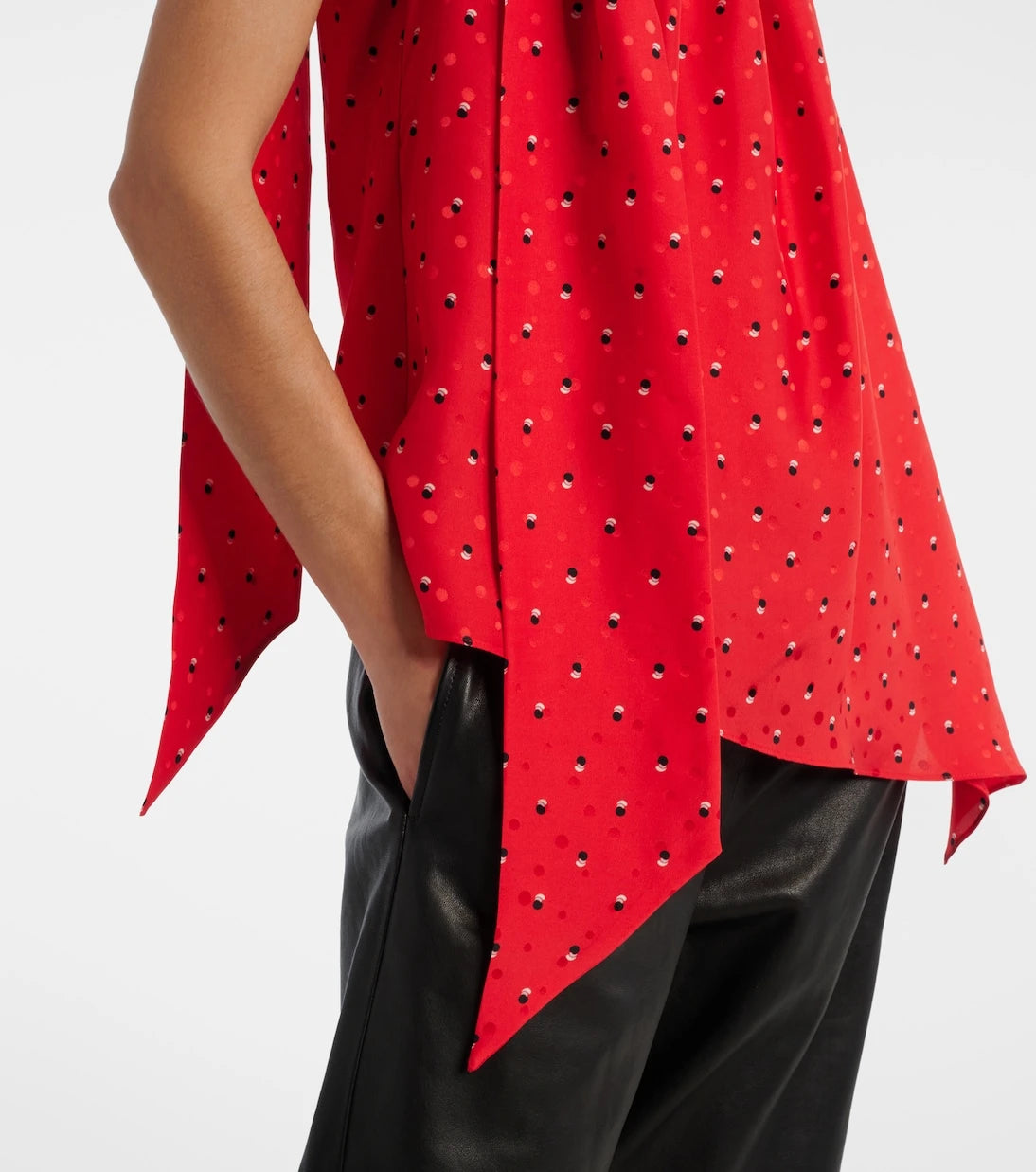Acne Studios - Sombana printed asymmetric silk top