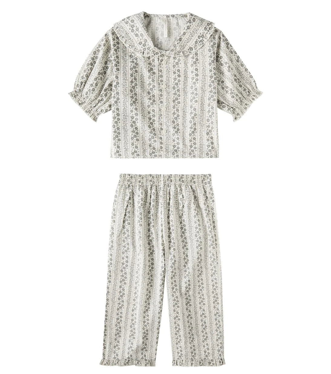 Rylee + Cru - Vines printed ruffed pajamas