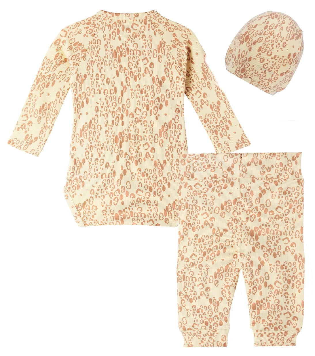 Mini Rodini - Baby bodysuit, leggings, and beanie set