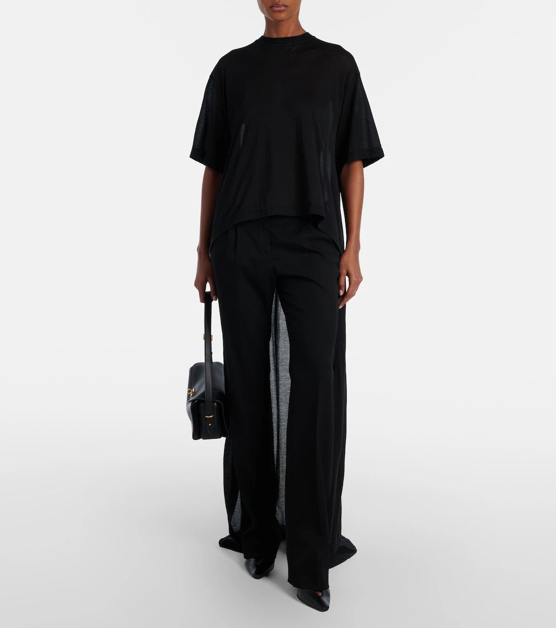 Balenciaga - Draped cotton jersey T-shirt