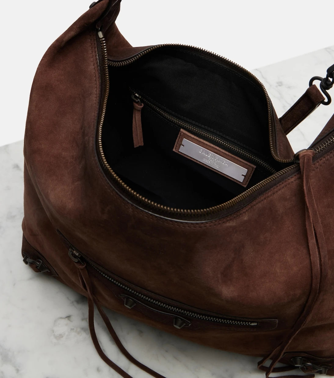 Balenciaga - Le City Medium suede tote bag
