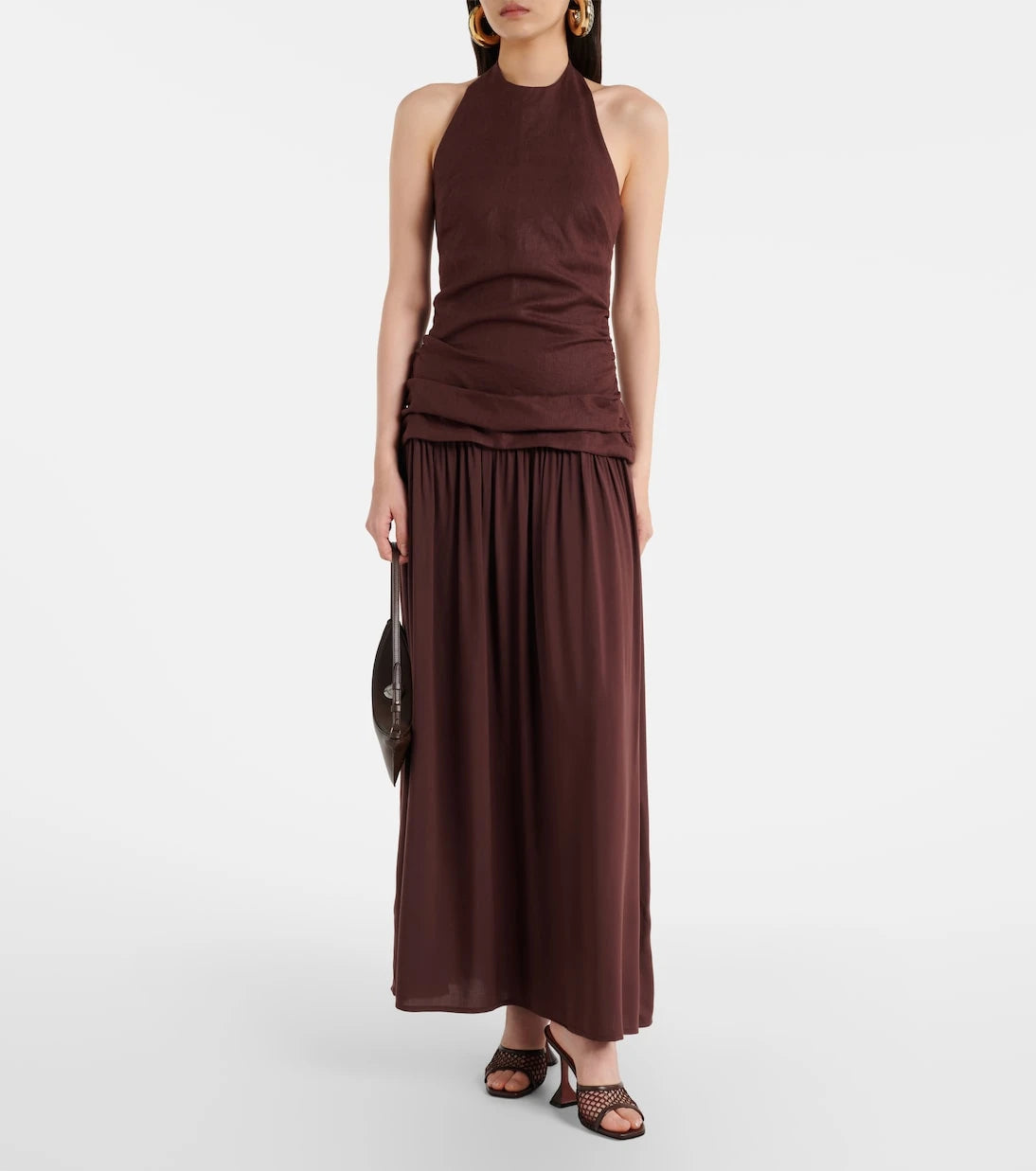 Faithfull - Tali halterneck linen maxi dress