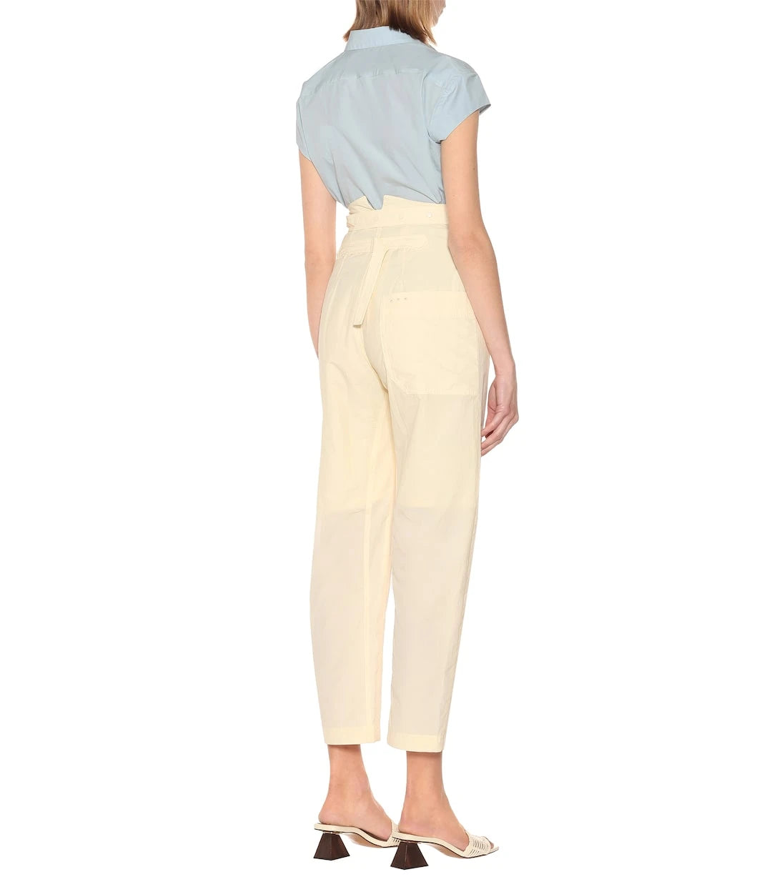 LOW CLASSIC - High-rise straight cotton pants