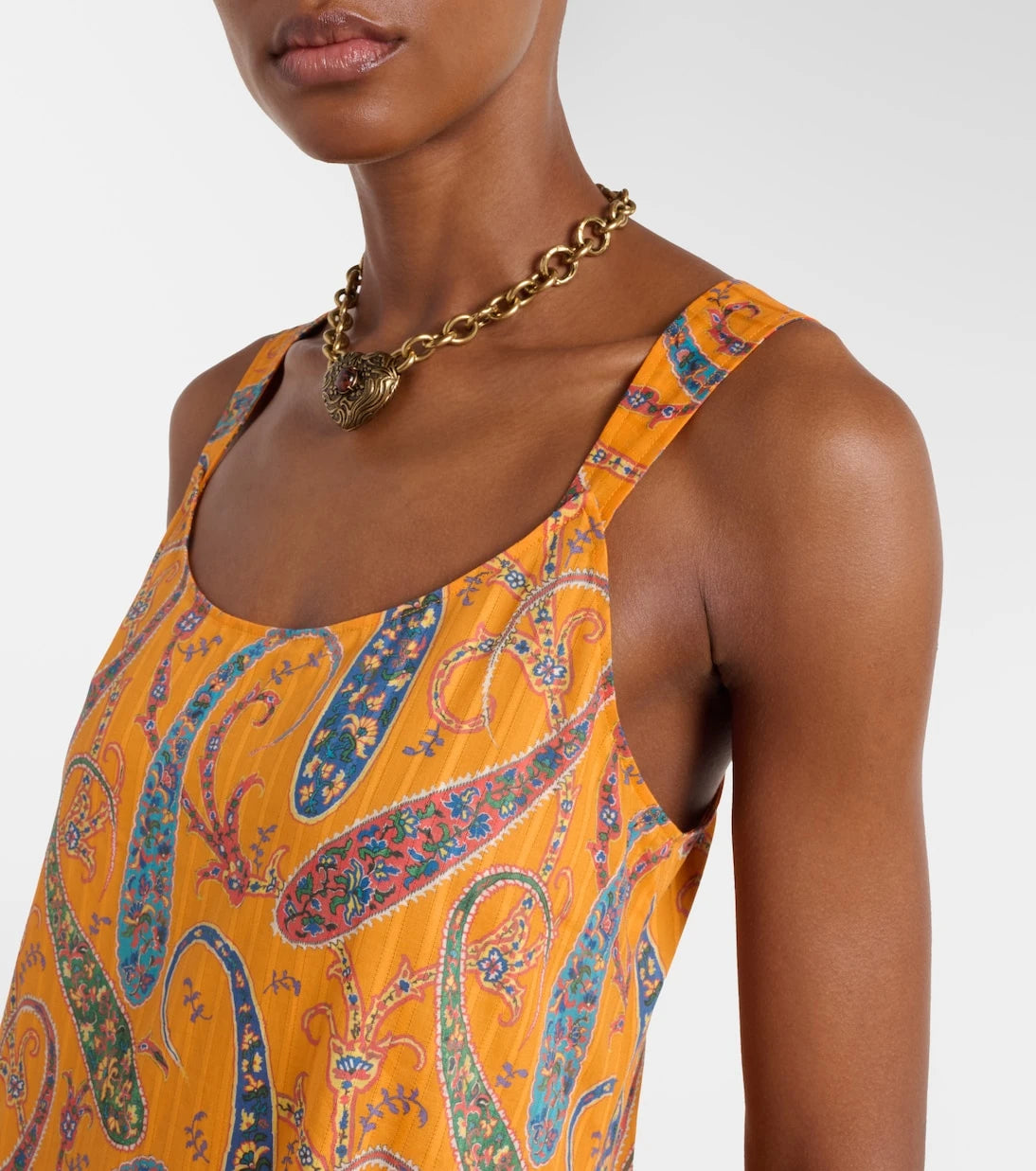 Etro - Printed cotton cady maxi dress