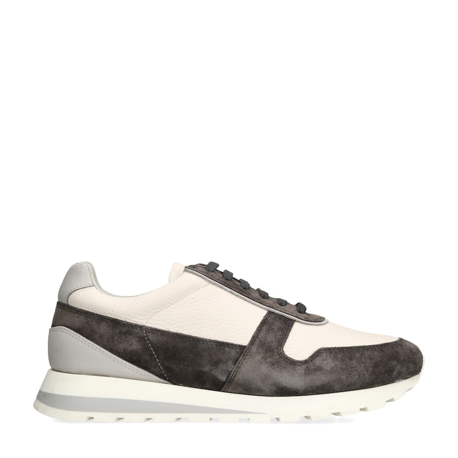 Brunello Cucinelli Suede-Calfskin Runners Sneakers