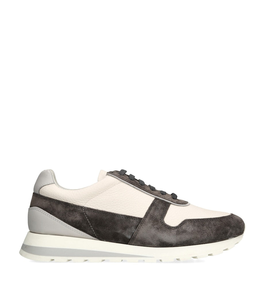 Brunello Cucinelli Suede-Calfskin Runners Sneakers