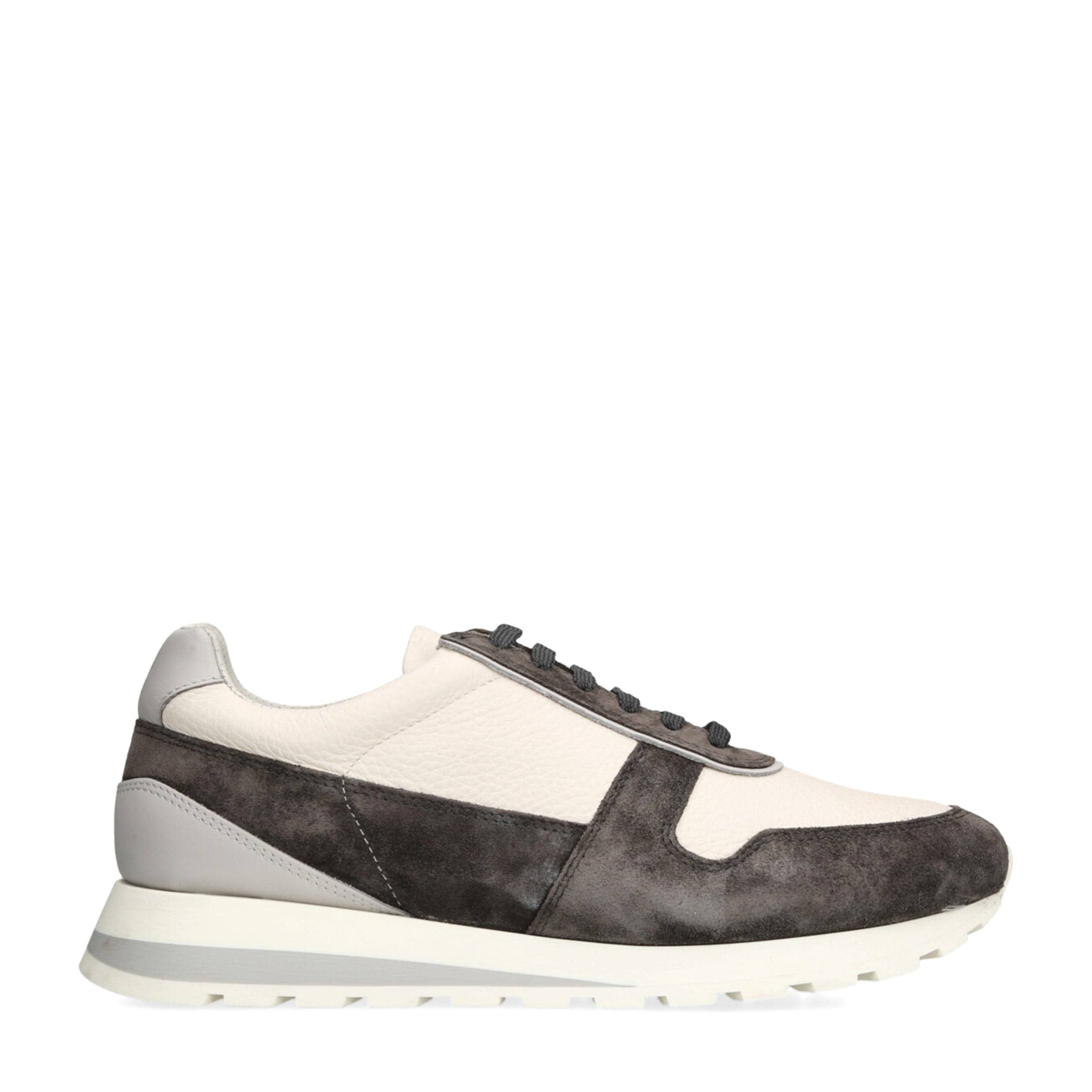 Suede-Calfskin Runners Sneakers