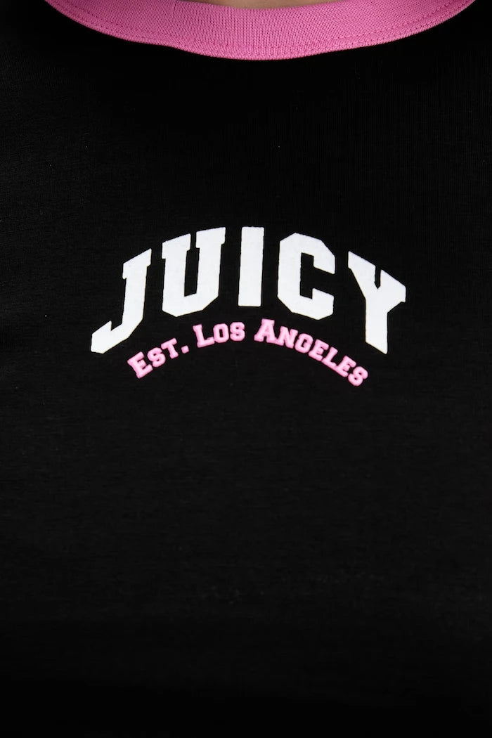 Juicy Couture тениска дамска с памук RINGER TSHIRT