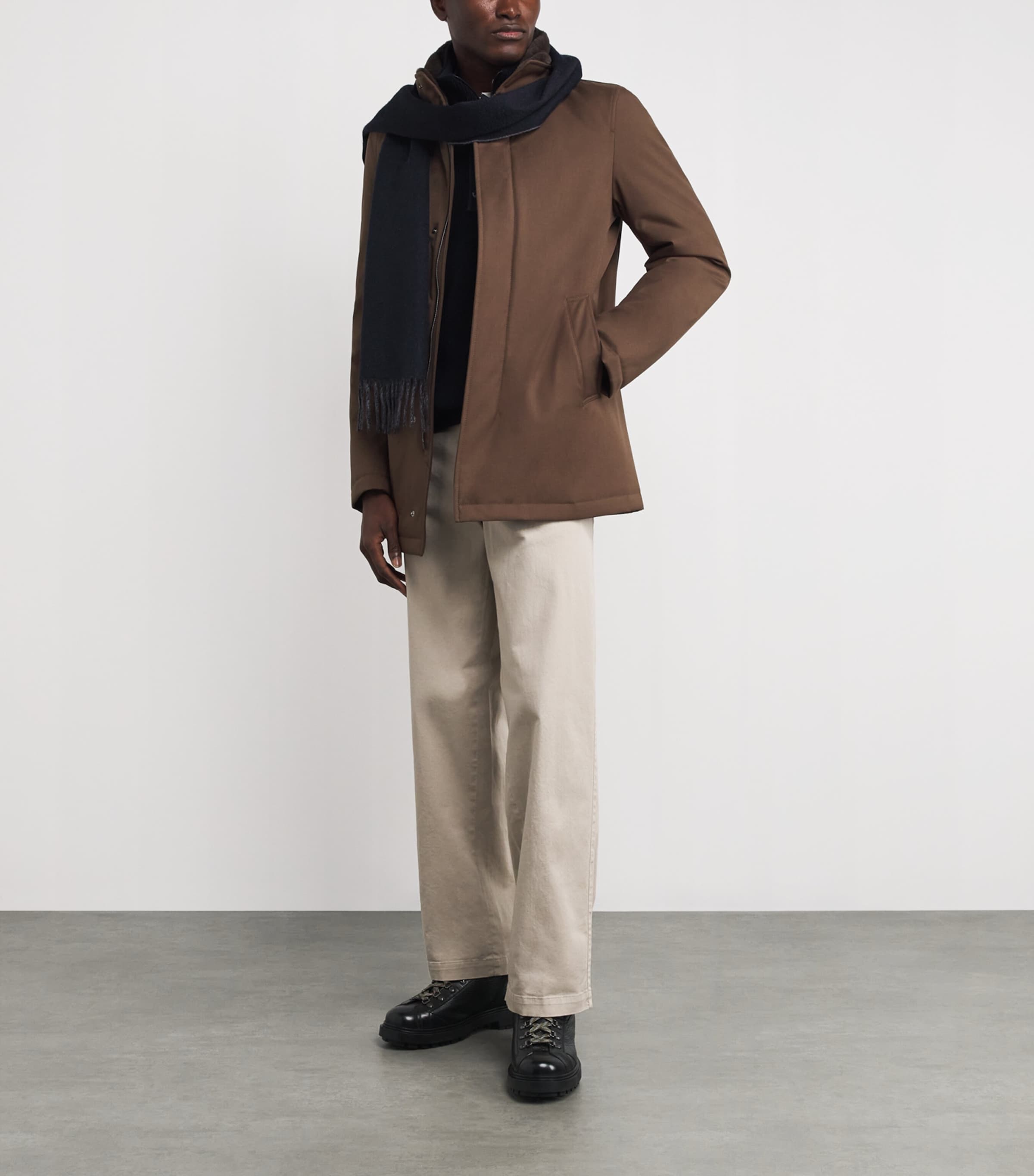 Brown Padded Car Coat