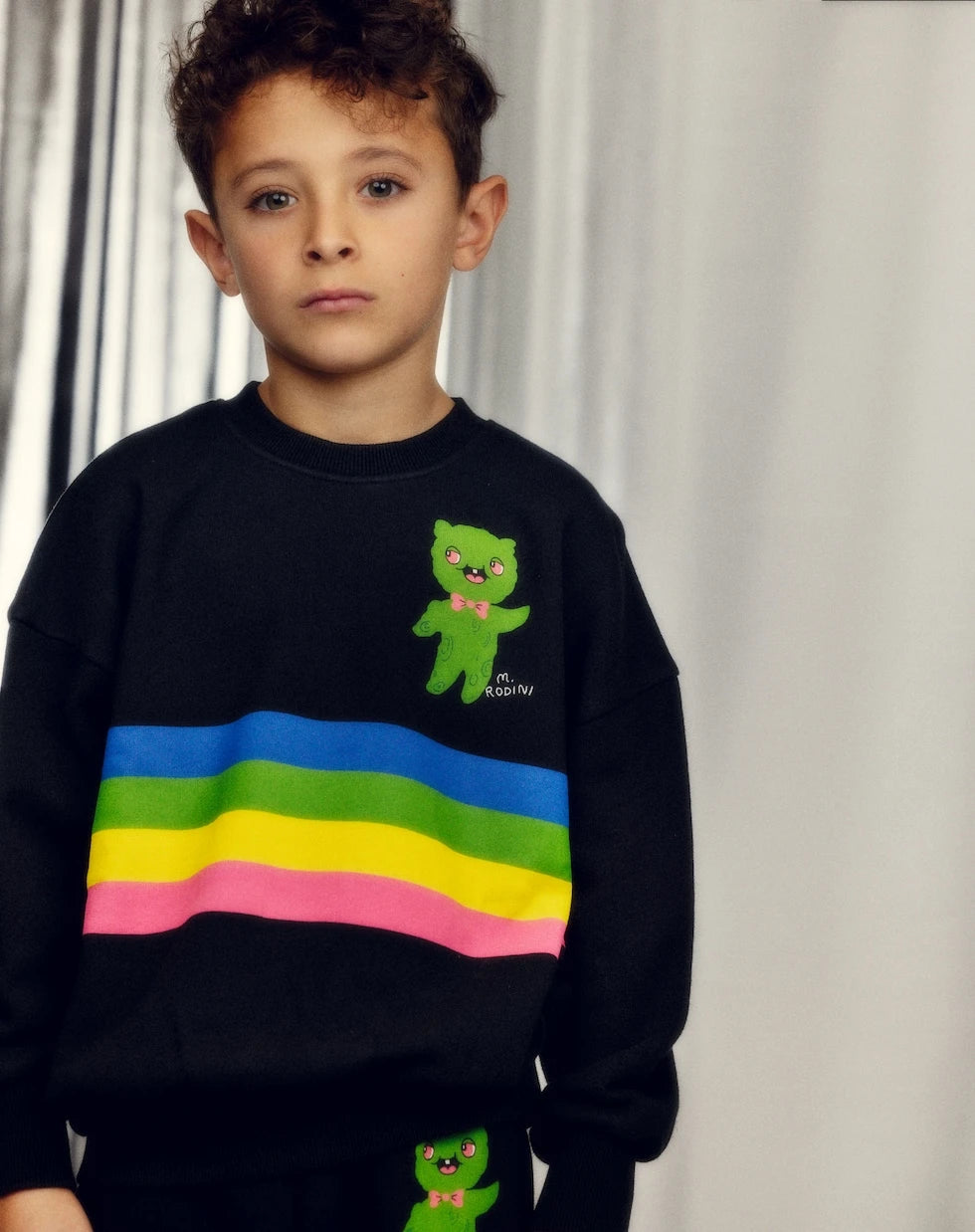 Mini Rodini - Alien cotton jersey sweatshirt