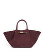 Demellier Burgundy Medium Suede New York Tote Bag