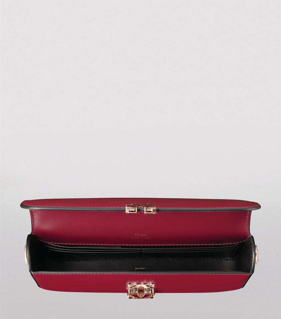 Cartier Red Mini Leather C de Cartier Chain Bag