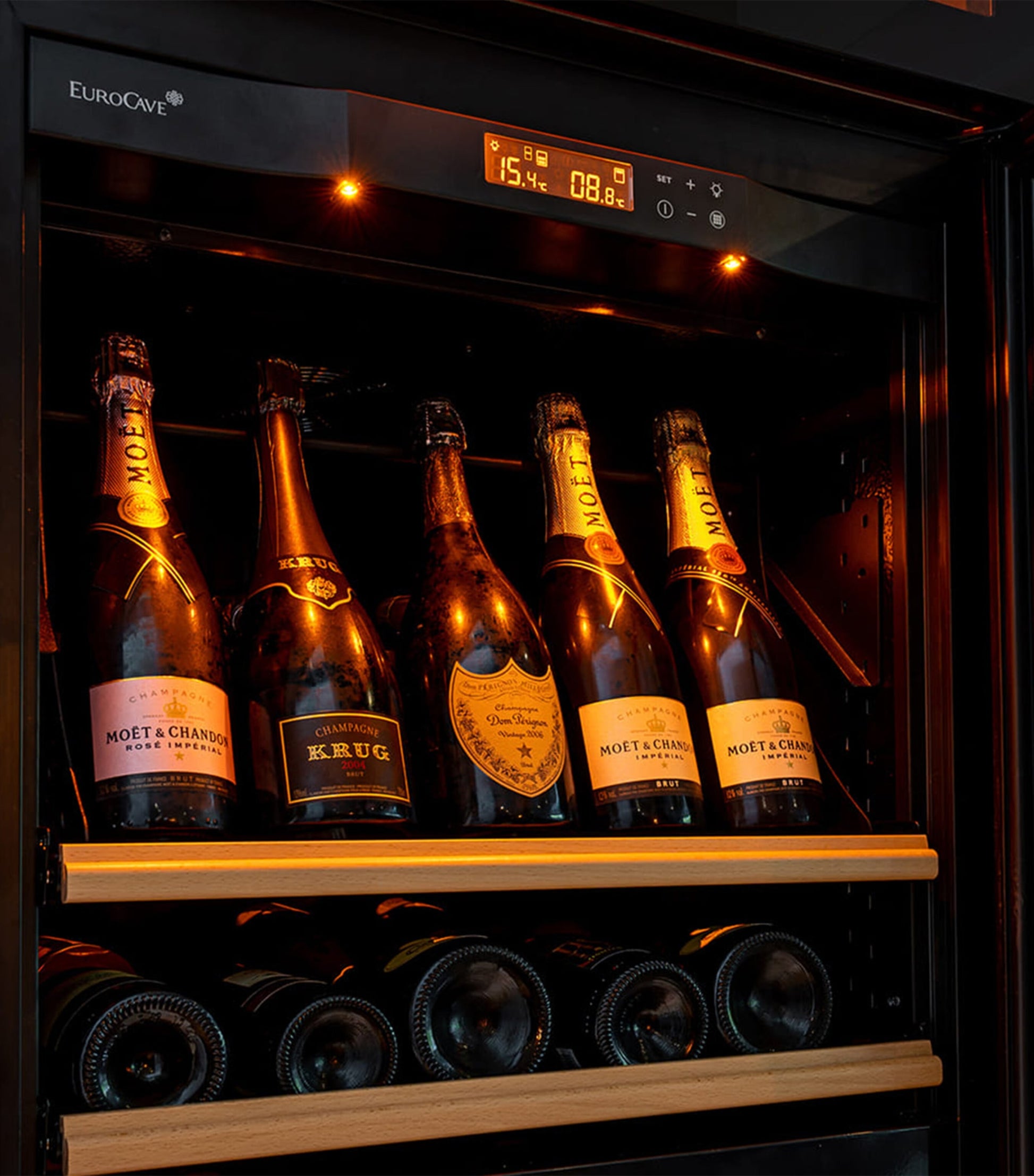 Large 3-Temperature Pure Wine Cabinet