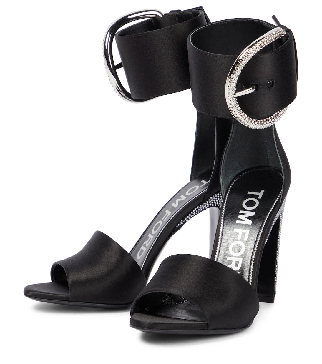 Tom Ford - Crystal-embellished satin sandals