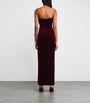Self-Portrait Burgundy Velvet Strapless Maxi Dress