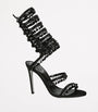 René Caovilla Black Chandelier Heeled Sandals 105