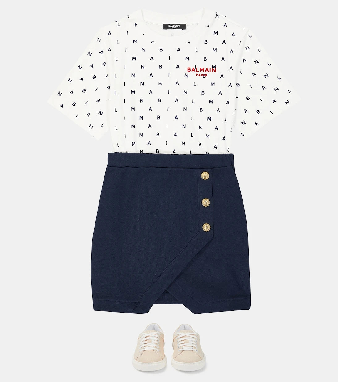 Balmain Kids - Logo cotton jersey dress