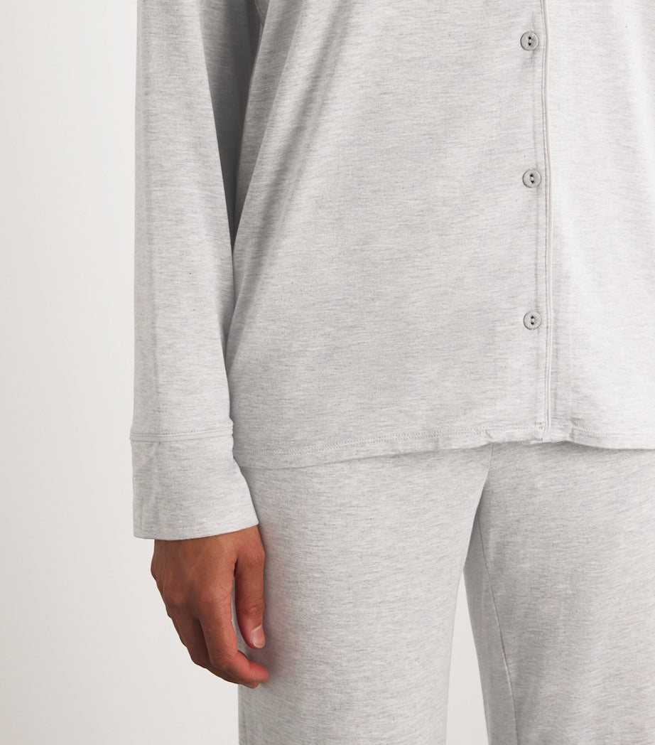 Skims Grey Sleep Long-Sleeve Pyjama Set
