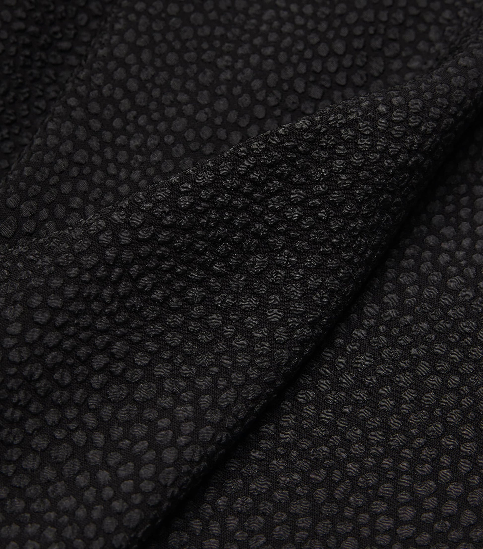 Edeline Lee Black Jacquard Long-Sleeve Flèche Midi Dress