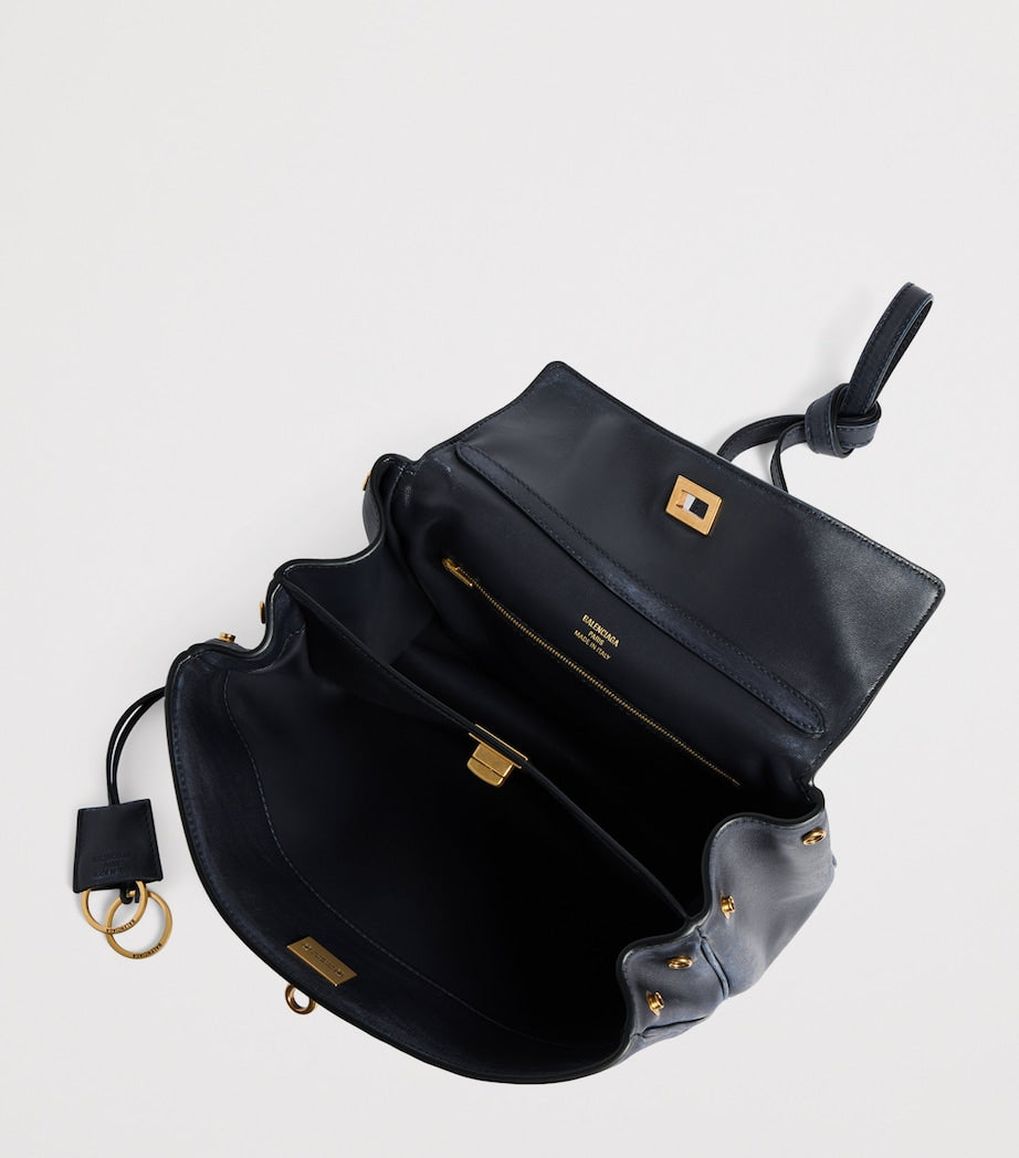 Blue Small Calfskin Rodeo Shoulder Bag