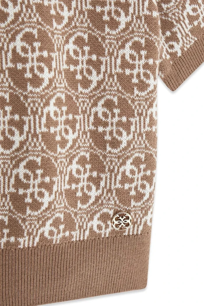 Guess çocuklar için kısa kollu, yün karışımlı kazak
