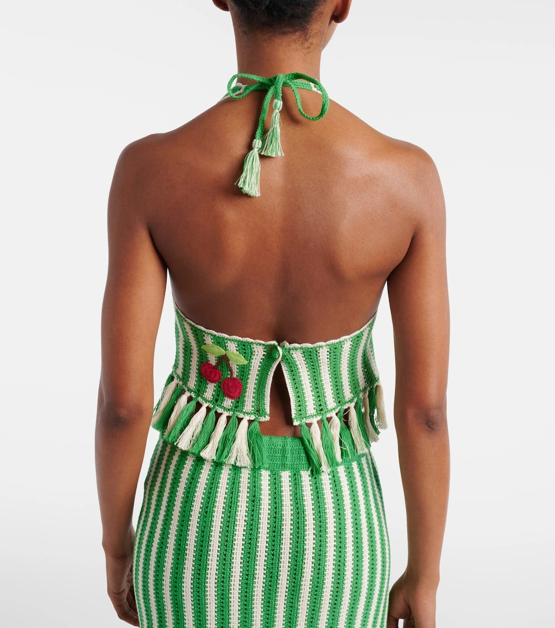 Alémais - Sundae crochet embroidered cotton crop top