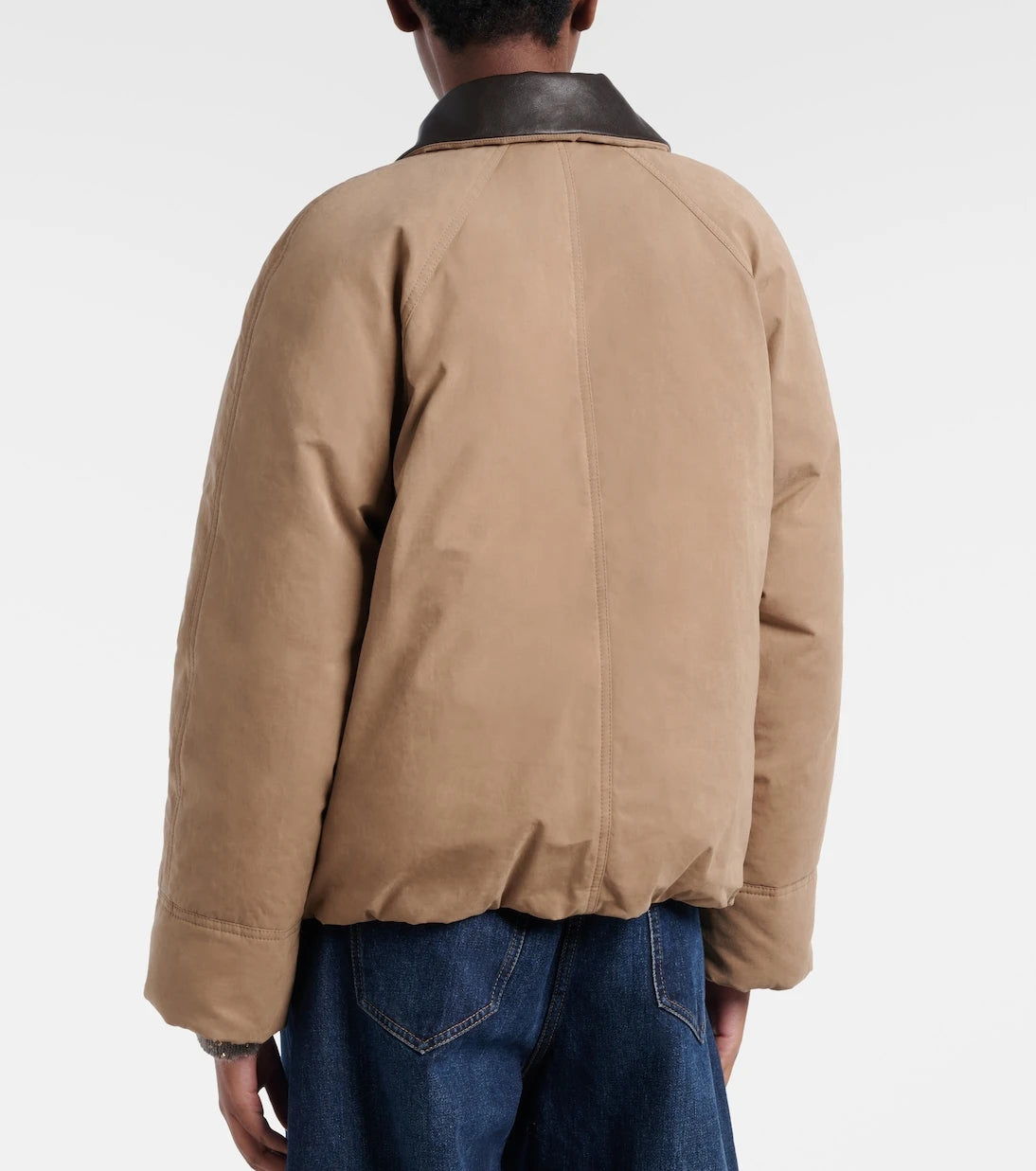 Brunello Cucinelli - Leather-trimmed padded jacket