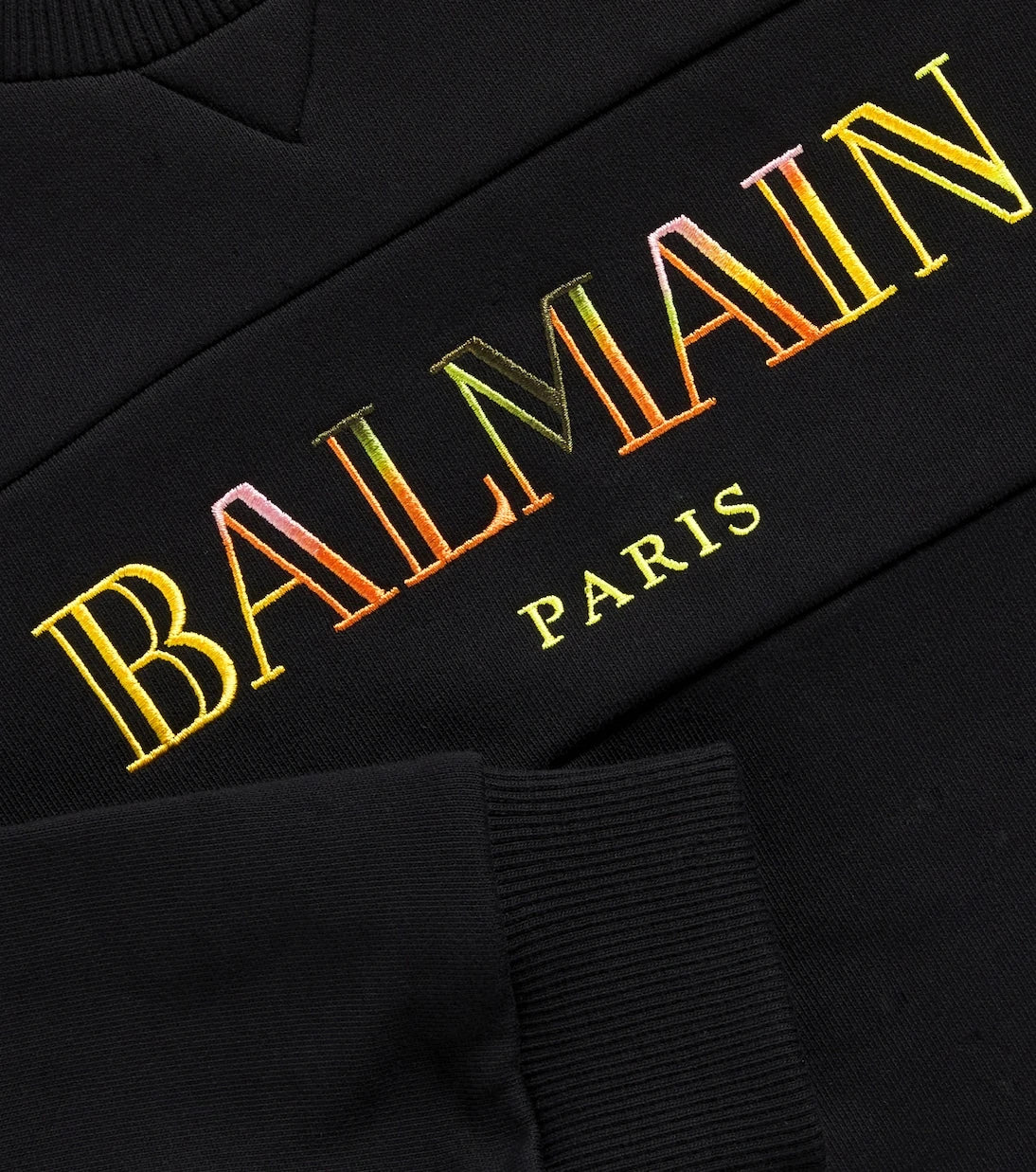 Balmain Kids - سويت شيرت من قطن الجيرسي بشعار الماركة