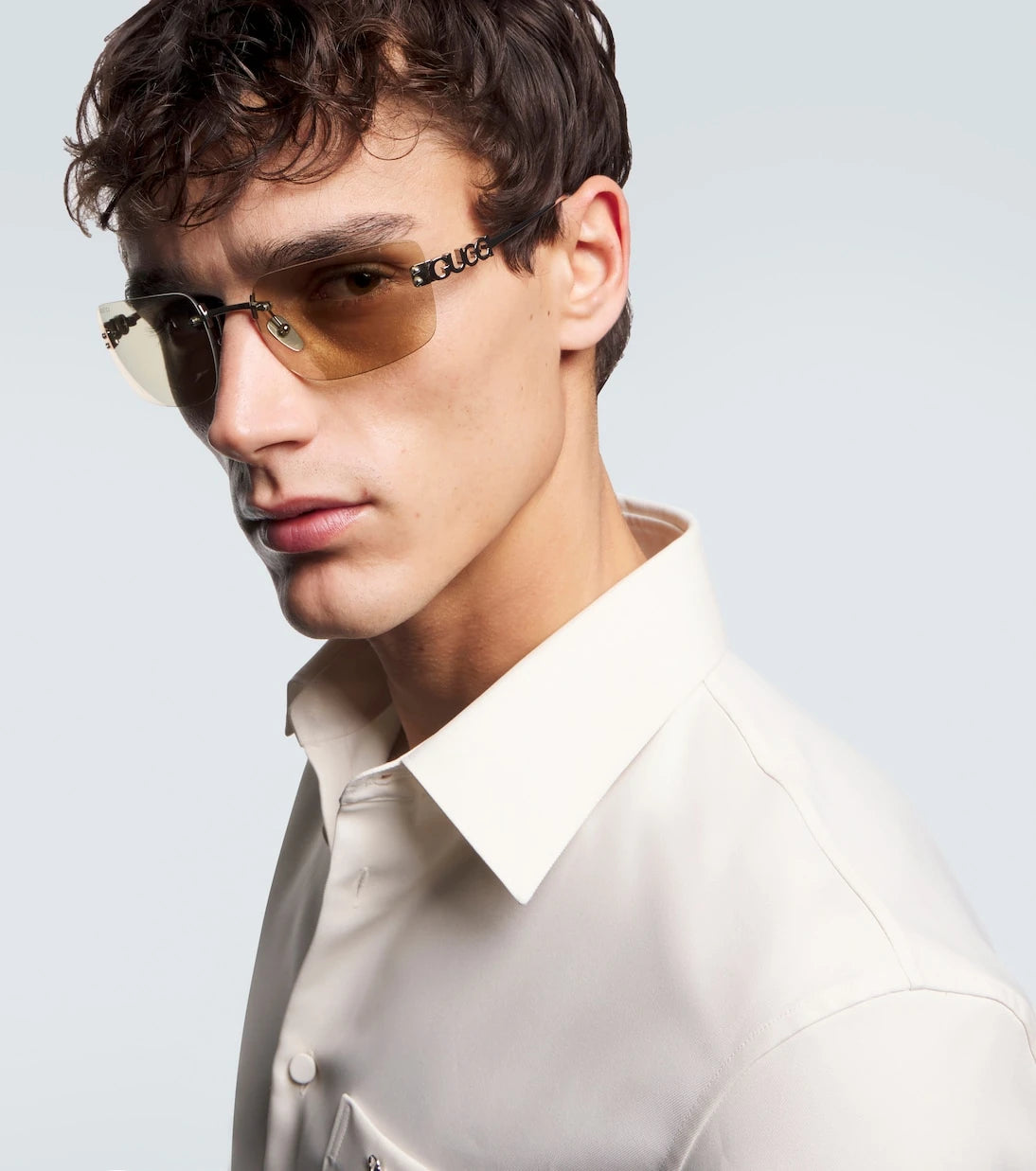 Gucci - Block Bending rectangular sunglasses