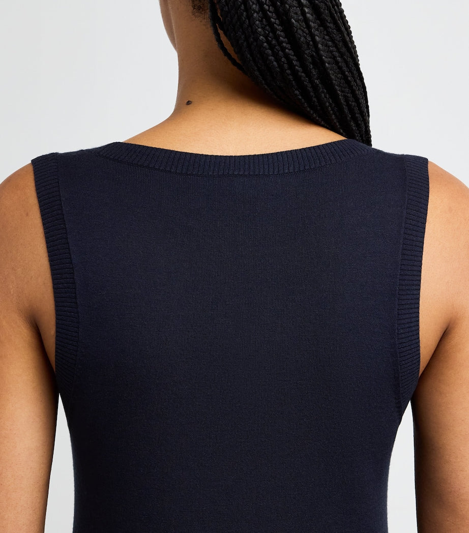 Weekend Max Mara Blue Knitted Tank Top