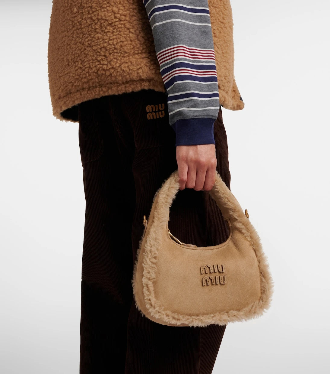 Miu Miu - Wander suede top-handle bag