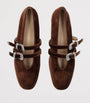 Le Monde Beryl Brown Velvet Claudia Ballet Flats