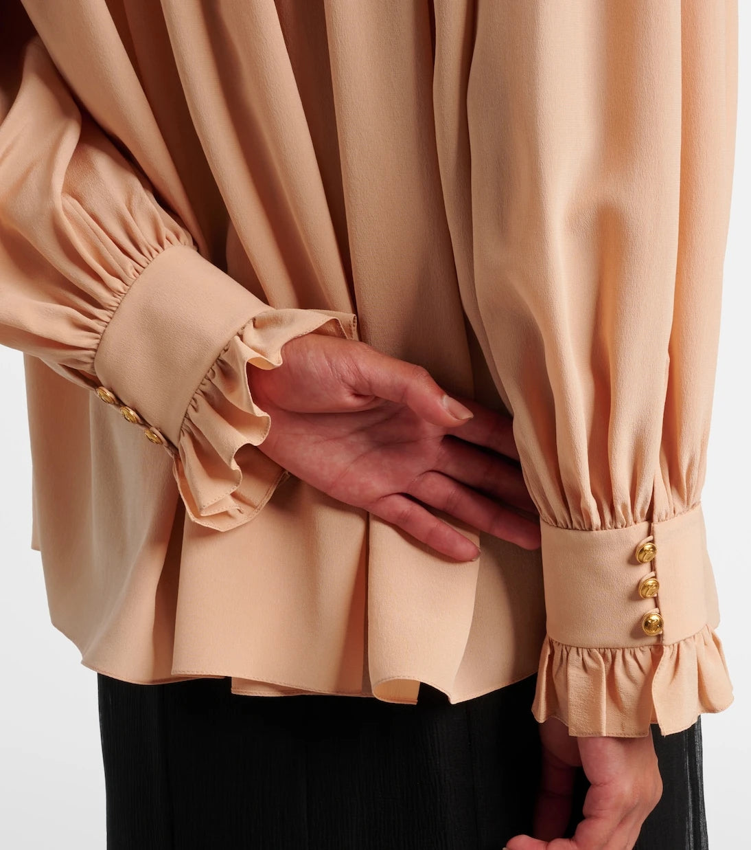 Chloé - Ruffled silk crêpe de chine blouse
