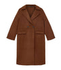 AllSaints Brown Wool-Blend Sellma Coat