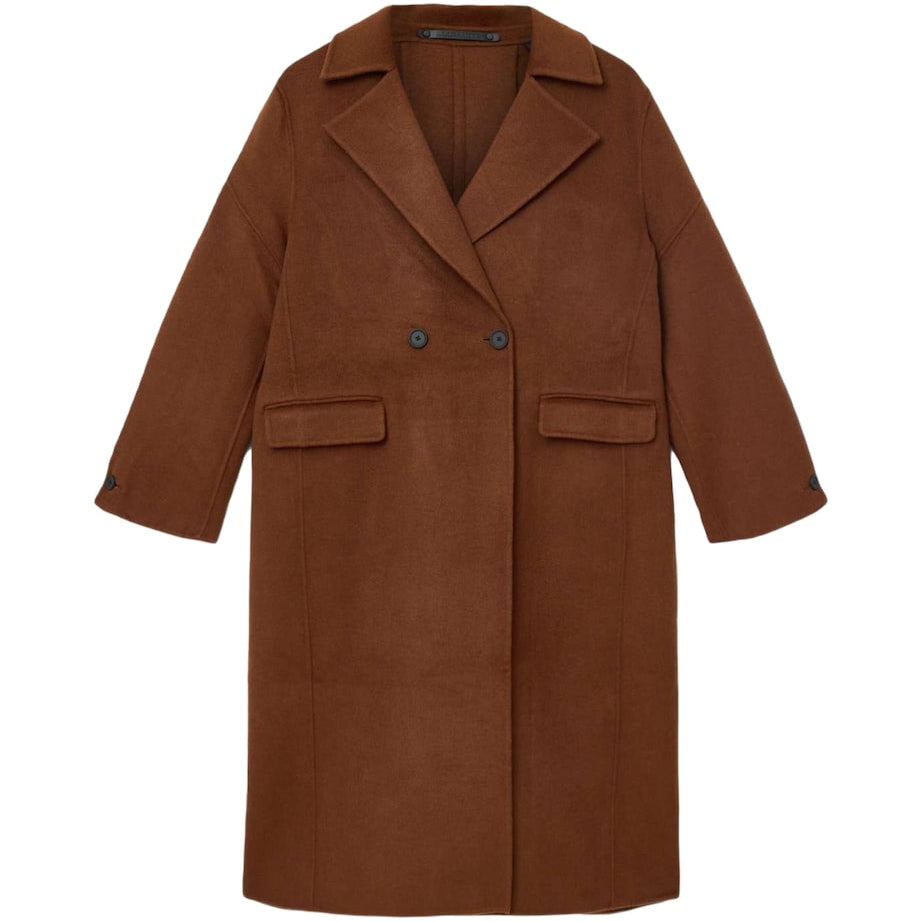 AllSaints Brown Wool-Blend Sellma Coat