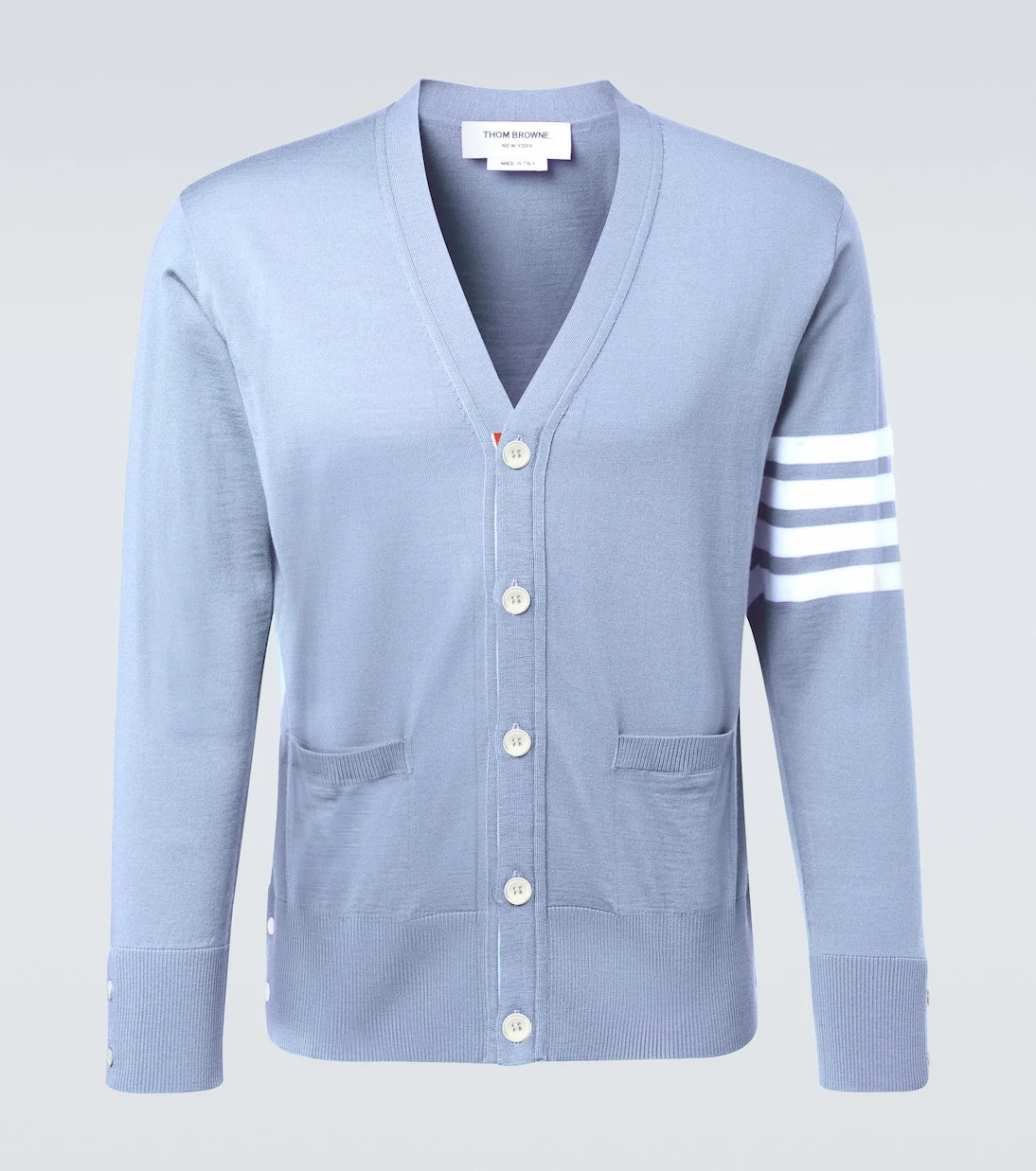 Thom Browne - 4-Bar virgin wool cardigan