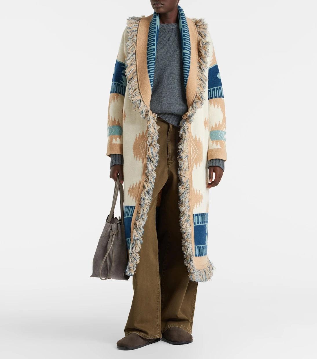 Alanui - Icon jacquard virgin wool cardigan