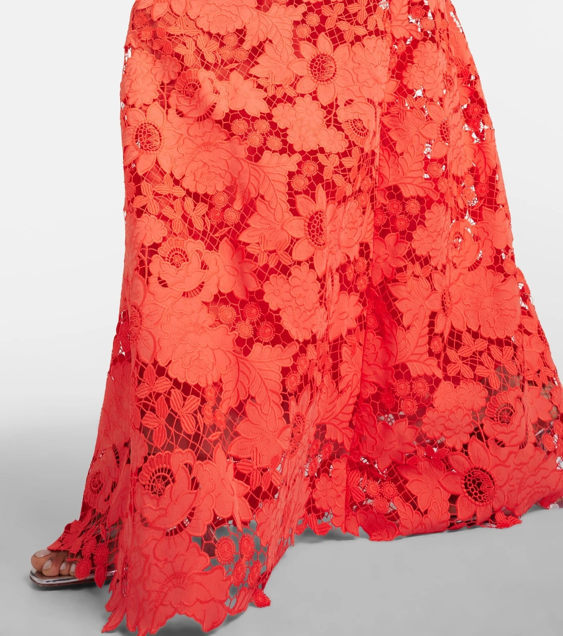 Oscar de la Renta - قفطان من الدانتيل المزهر