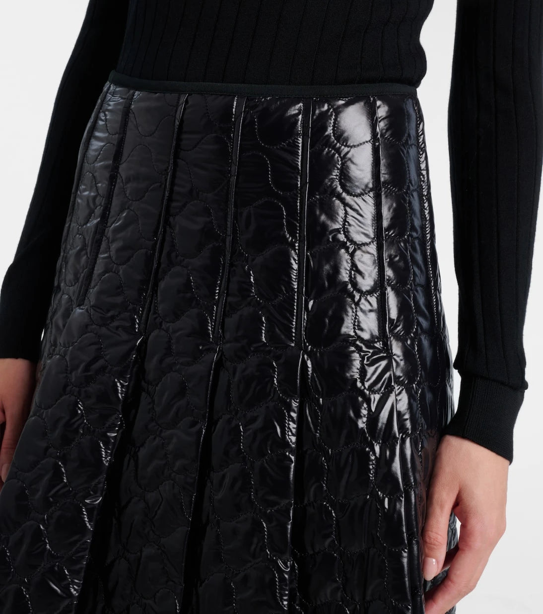 Moncler - Quilted midi skirt