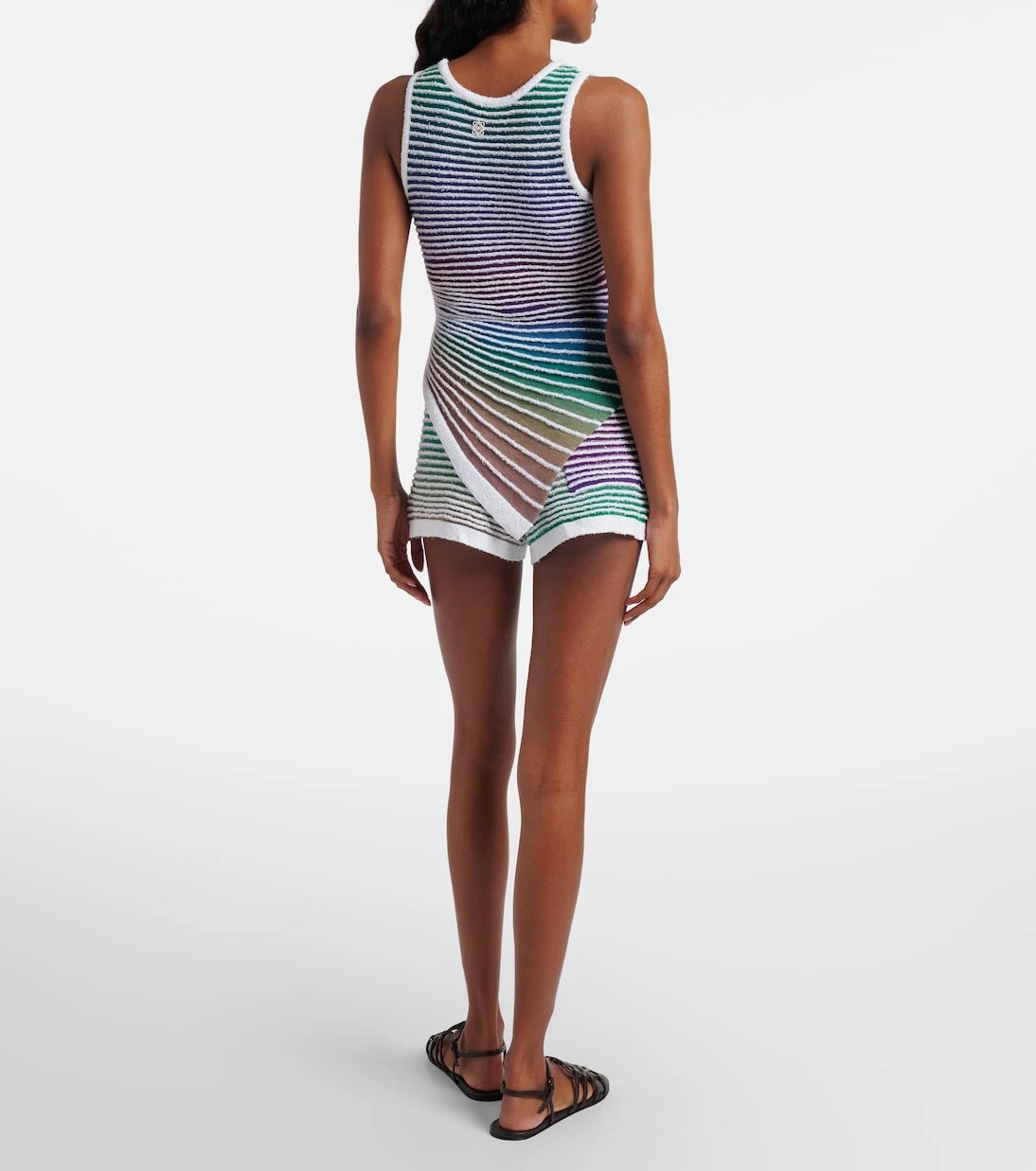 Loewe - Paula's Ibiza striped cotton-blend shorts