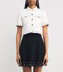 Maje White Short-Sleeve Studded Jacket