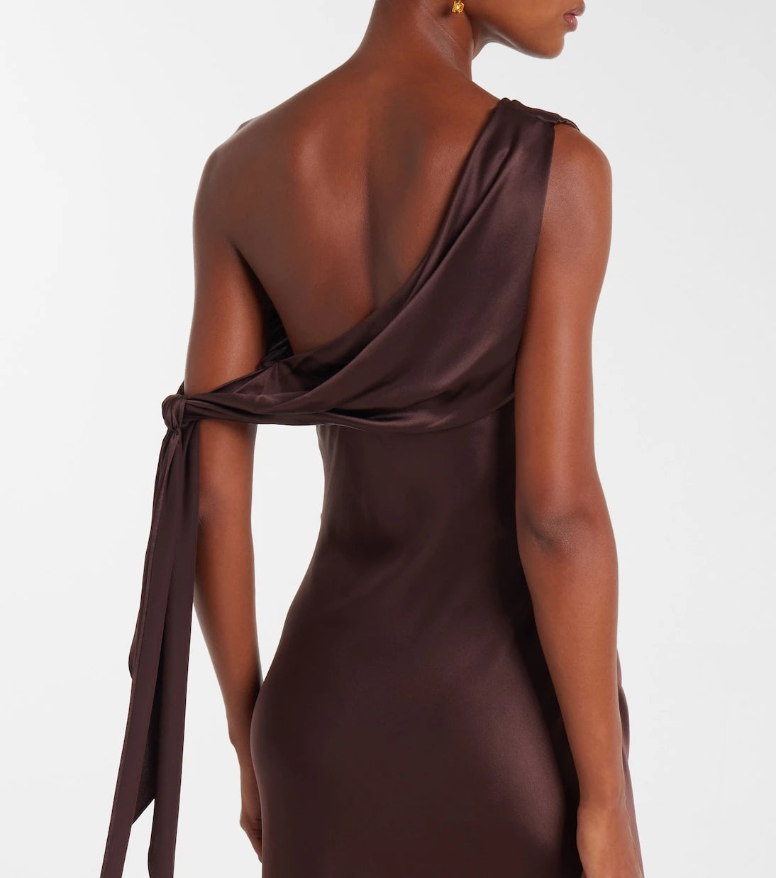 The Sei - Draped asymmetrical silk satin gown